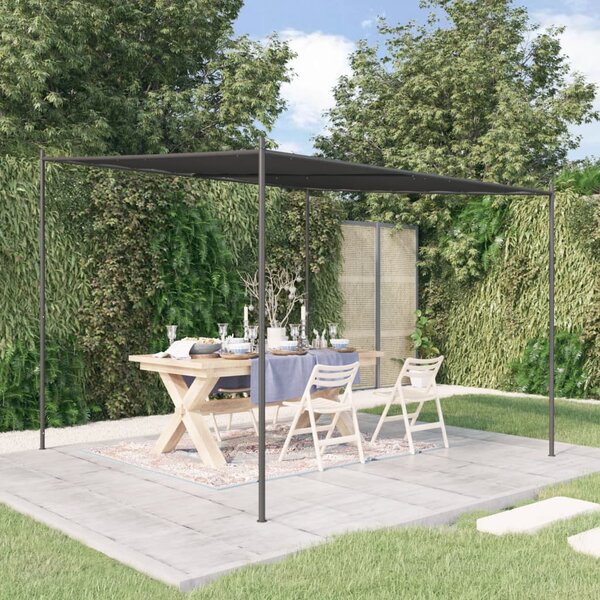 Sjenica antracit 3 x 3 m 180 g/m² od tkanine i čelika - Antracitno siva