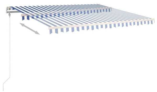Tenda na automatsko uvlačenje 400 x 350 cm plavo-bijela - Plava / 400 x 350 cm