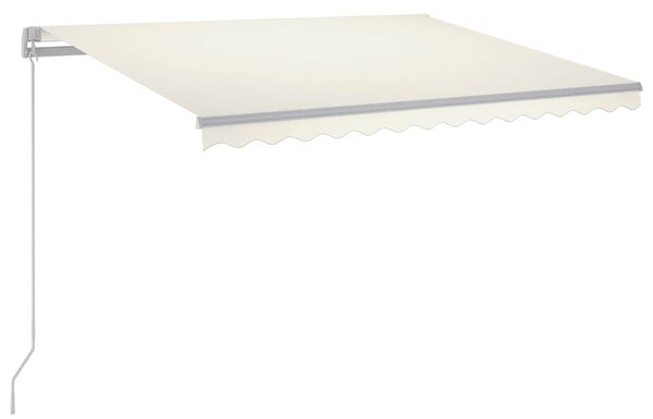Tenda na ručno uvlačenje s LED svjetlima 300 x 250 cm krem - Krema / 300 x 250 cm