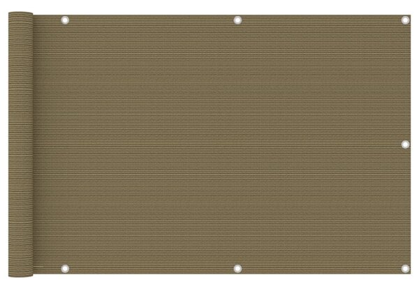 Balkonski zastor smeđe-sivi 90 x 500 cm HDPE - Tupe / 90 x 500 cm