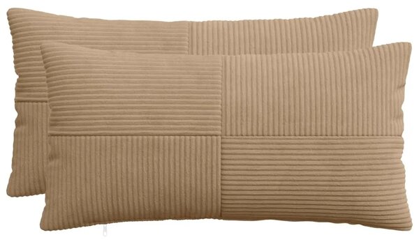 Presvlaka za jastuk 2 pcs ALMELO Smeđa 40 x 80 cm Kord - Smeđa 40 x 80 cm 2