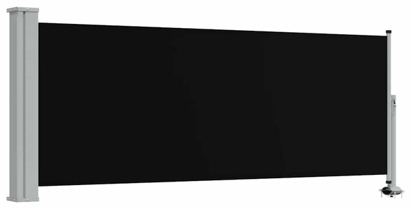 Uvlačiva bočna tenda za terasu 100 x 300 cm crna - Crna / 100 x 300 cm
