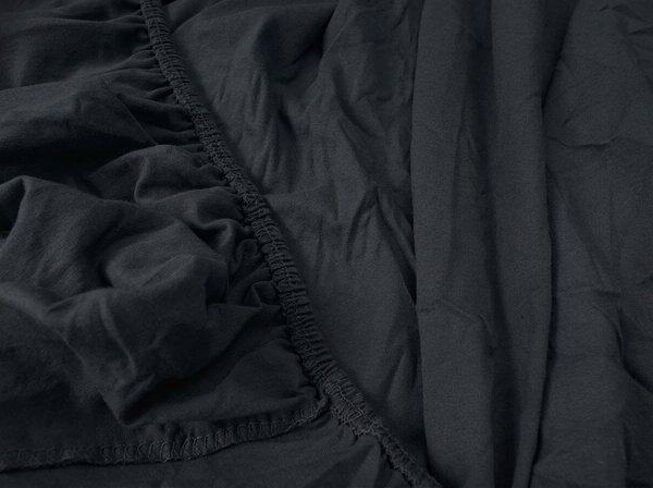 Jersey plahta antracitna 90 x 200 cm