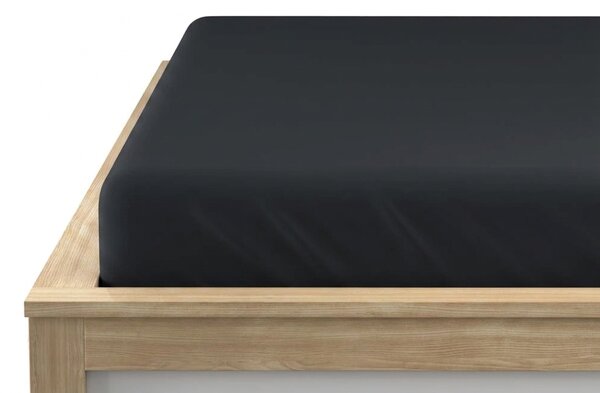 Jersey plahta antracitna 90 x 200 cm