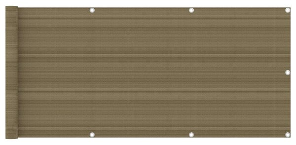 Balkonski zastor smeđe-sivi 75 x 600 cm HDPE - Tupe / 75 x 600 cm