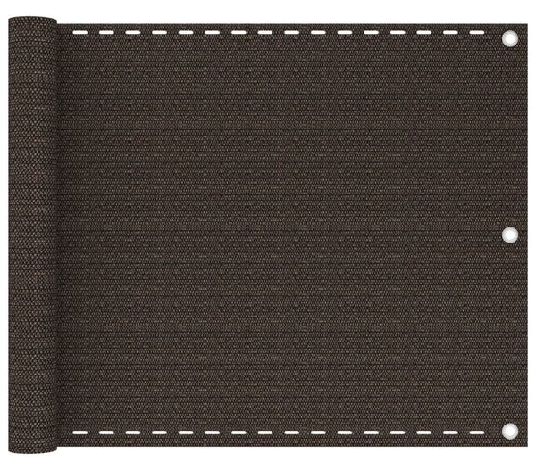 Balkonski zastor smeđi 75 x 300 cm HDPE - Smeđa / 75 x 300 cm