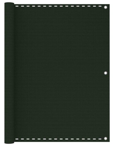 Balkonski zastor tamnozeleni 120 x 300 cm HDPE - Zelena / 120 x 300 cm