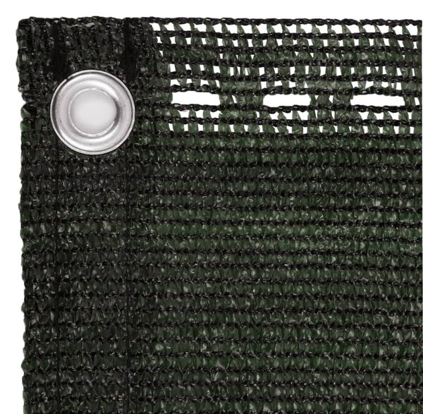 Balkonski zastor tamnozeleni 75 x 400 cm HDPE - Zelena / 75 x 400 cm