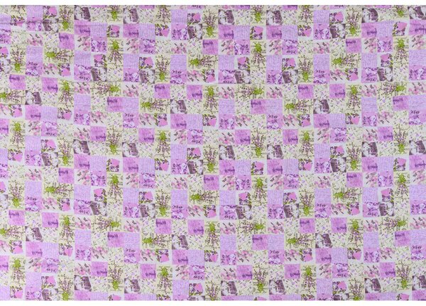 Pamučna posteljina LAVANDA ljubičasta hotelski džep Dimenzije posteljine: 70 x 90 cm | 140 x 200 cm