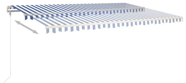 Tenda na automatsko uvlačenje 500 x 350 cm plavo-bijela - Plava / 500 x 350 cm