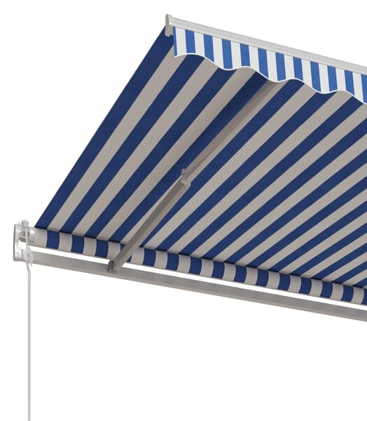 Tenda na automatsko uvlačenje 500 x 350 cm plavo-bijela - Plava / 500 x 350 cm