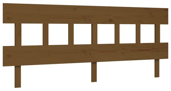 Okvir kreveta s uzglavljem boja meda 200x200cm od masivnog drva - Smeđa / 200 x 200 cm