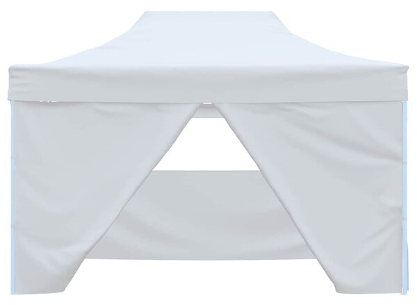 Profesionalni sklopivi šator za zabave 280x410x315 cm čelični bijeli - Bijela / N/A