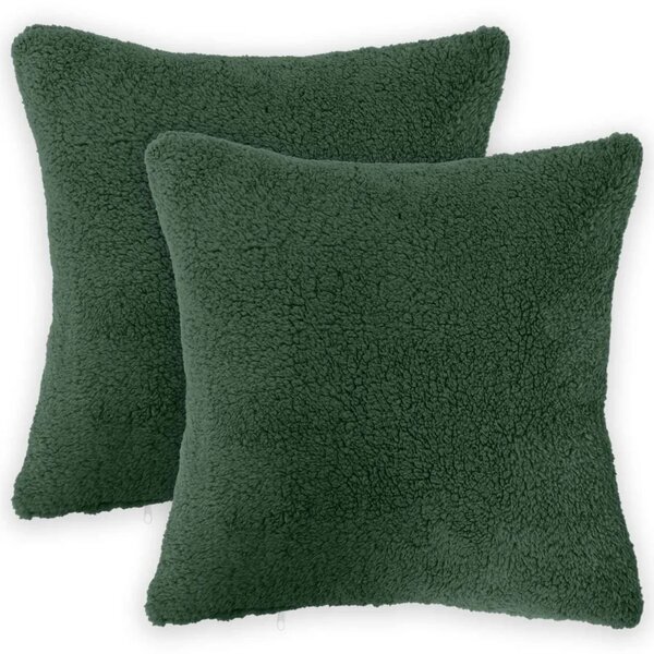 Presvlaka za jastuk 2 pcs HEERLEN Tamnozelena 45 x 45 cm Bouclé - Tamnozelena 45 x 45 cm 2