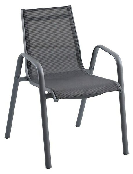 Sunfun Gastro Vrtna fotelja (Čelik, tekstil, Mogu se slagati jedni na druge, Antracit, Š x D x V: 57,5 x 68,5 x 88 cm)