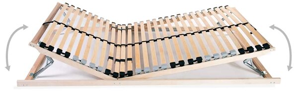 Podnica za krevet s 28 letvica i 7 zona 80 x 200 cm - Smeđa / 80 x 200 cm