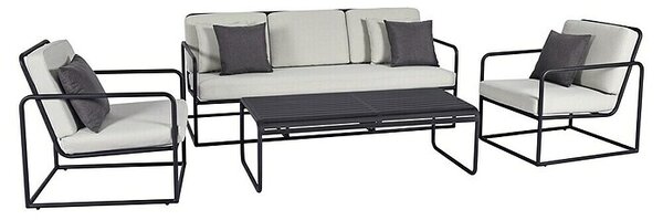 SENSUM Set lounge namještaja Askanas (4 -dij., Jastuci od olefina, Crna)