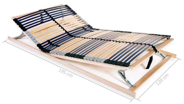 Podnica za krevet s 42 letvice i 7 zona 120 x 200 cm - Šarena / 120 x 200 cm