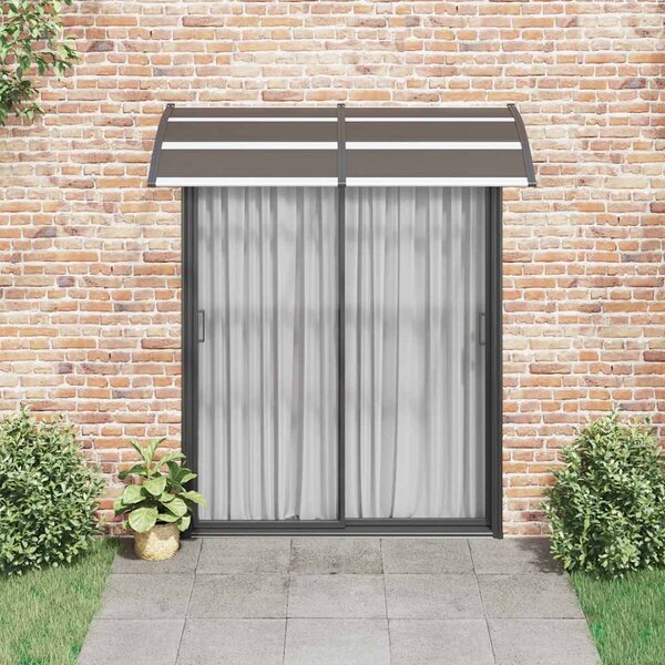 Nadstrešnica za vrata crna 200 x 100 cm PC - Crna / 200 x 100 cm