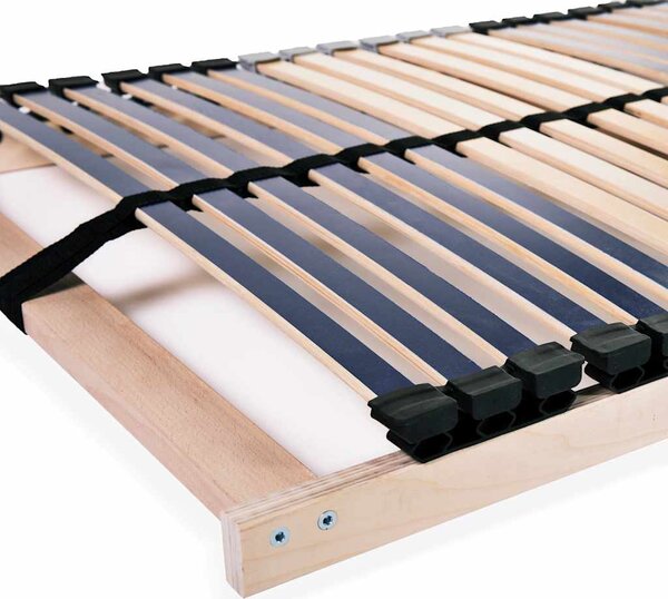 Podnice za krevet 2 kom s 42 letvice i 7 zona 90 x 200 cm - Smeđa / 90 x 200 cm