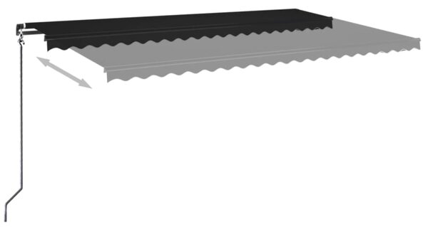Tenda na ručno uvlačenje 500 x 350 cm antracit - Antracitno siva / 500 x 350 cm