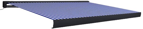 Motorizirana kazetna tenda 400 x 300 cm plavo-bijela - Plava / 400 x 300 cm