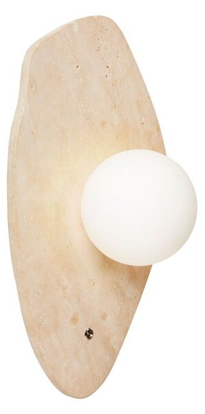 Bež zidna lampa od kamenine ø 10 cm Hilde – Opviq lights
