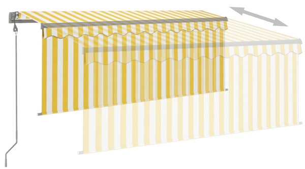 Automatska tenda na uvlačenje s roletom 3,5 x 2,5 m žuto-bijela - Žuta / 3.5 x 2.5 m
