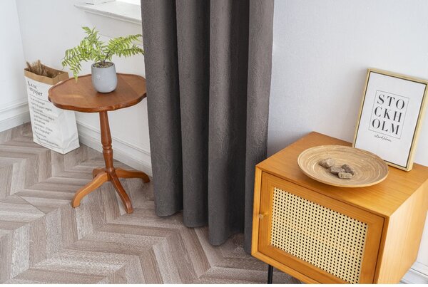 Zamračujuća zavjesa DUNES VELVET 140x250 cm, tamno siva Sistem za vješanje: Metalni prstenovi