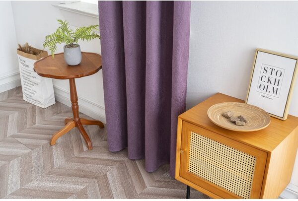 Zamračujuća zavjesa DUNES VELVET 140x250 cm, ljubičasta Sistem za vješanje: Traka za nabiranje