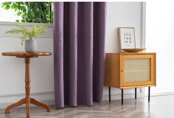 Zamračujuća zavjesa DUNES VELVET 140x250 cm, ljubičasta Sistem za vješanje: Traka za nabiranje