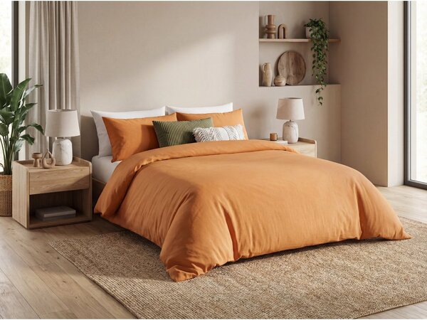 Pamučna posteljina CALMORA terakota Dimenzije posteljine: 2 kom 70 x 90 cm | 200 x 220 cm