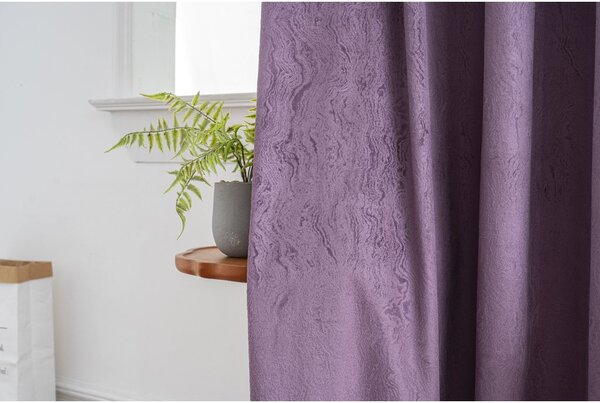 Zamračujuća zavjesa DUNES VELVET 140x250 cm, ljubičasta Sistem za vješanje: Traka za nabiranje