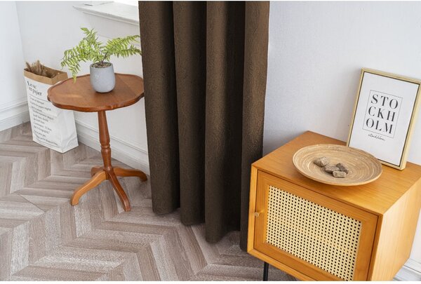 Zatemnjujuća zavjesa DUNES VELVET 140x250 cm, smeđa Sistem za vješanje: Traka za nabiranje