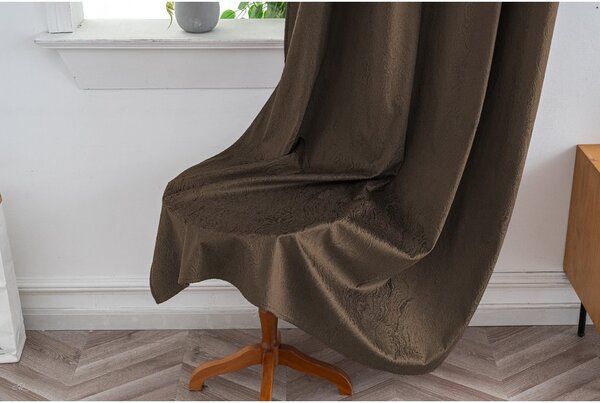 Zatemnjujuća zavjesa DUNES VELVET 140x250 cm, smeđa Sistem za vješanje: Traka za nabiranje