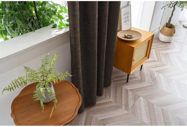 Zamračujuća zavjesa LOOM VELVET 140x250 cm, smeđa Sistem za vješanje: Metalni prstenovi