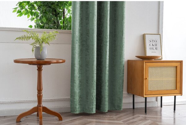 Zavjesa za zamračivanje LOOM VELVET 140x250 cm, zelena Sistem za vješanje: Traka za nabiranje