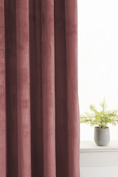 Zatamnjujuća zavjesa ELVIO VELVET 140x250 cm, staro ružičasta Sistem za vješanje: Metalni prstenovi
