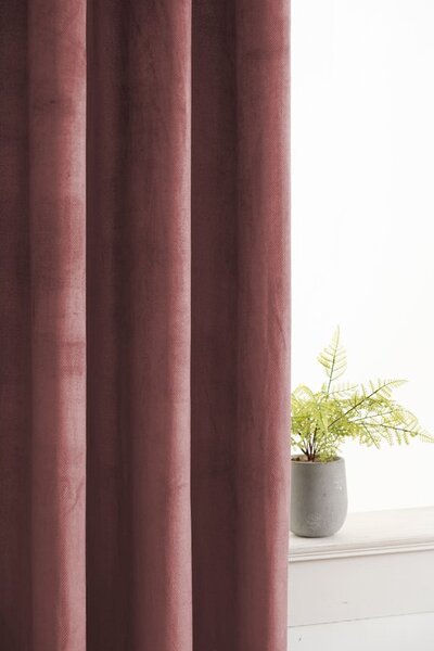 Zatamnjujuća zavjesa ELVIO VELVET 140x250 cm, staro ružičasta Sistem za vješanje: Metalni prstenovi