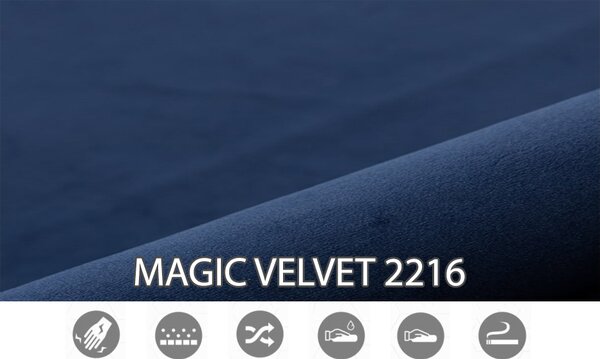 Bračni krevet Boxspring 160 cm Axel (tamno plava) (s madracem i prostorom za odlaganje)