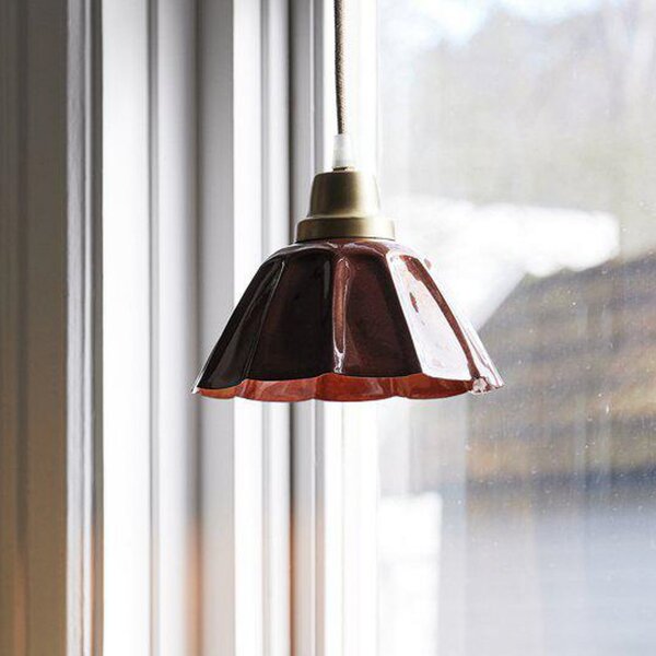 PR Home Ester viseća lampa, terakota, Ø 17 cm, željezno utičnica, Smeđa / hrđa, Dnevni boravak/blagovaonica, Metal