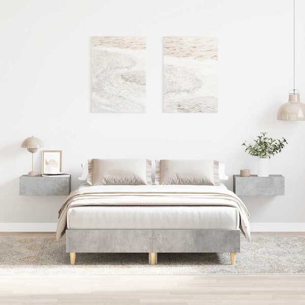 Okvir kreveta bez madraca beton sivi 120x200 cm - Siva / 120 x 200 cm