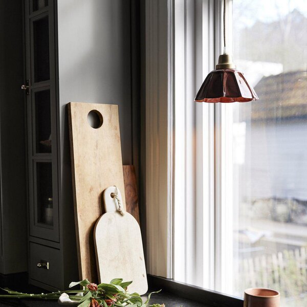 PR Home Ester viseća lampa, terakota, Ø 17 cm, željezno utičnica, Smeđa / hrđa, Dnevni boravak/blagovaonica, Metal