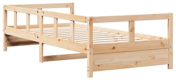 Dnevni krevet prirodne boje 80 x 200 cm od masivne borovine - Smeđa / 80 x 200 cm