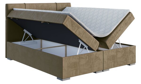 Zondo.hr Bračni krevet Boxspring 140 cm Gal (tamno bež) (s madracem i prostorom za odlaganje). Akcija -20%. 1043370