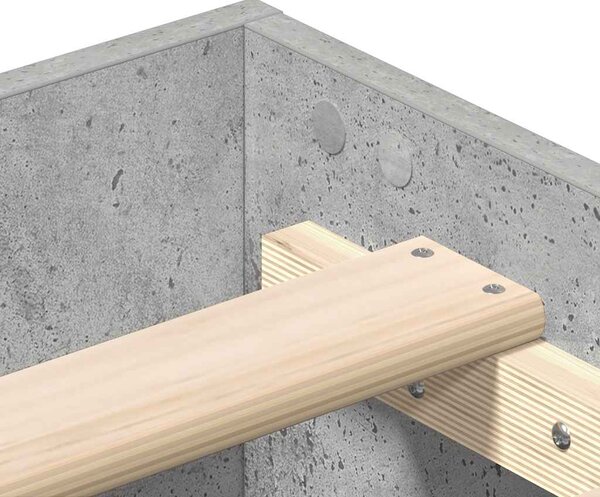 Okvir kreveta bez madraca beton sivi 120x200 cm - Siva / 120 x 200 cm