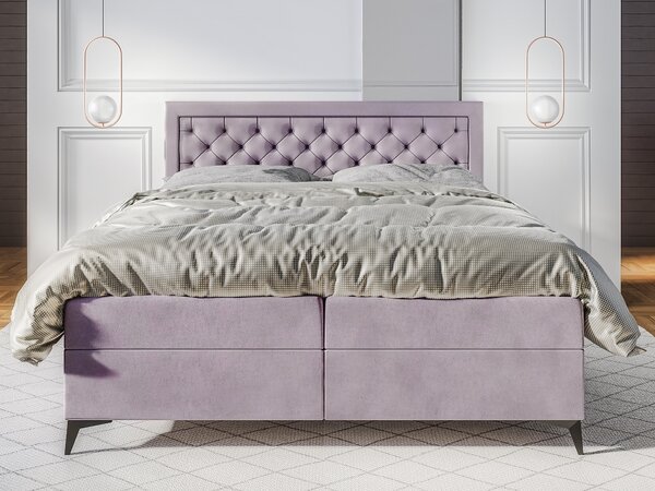 Jednostruki krevet boxspring 120 cm Lavande (lavanda) (s madracem i prostorom za odlaganje)