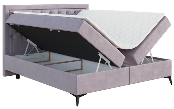 Jednostruki krevet boxspring 120 cm Lavande (lavanda) (s madracem i prostorom za odlaganje)