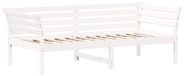 Dnevni krevet bez madraca bijeli 100x200 cm od masivne borovine - Bijela / 100 x 200 cm