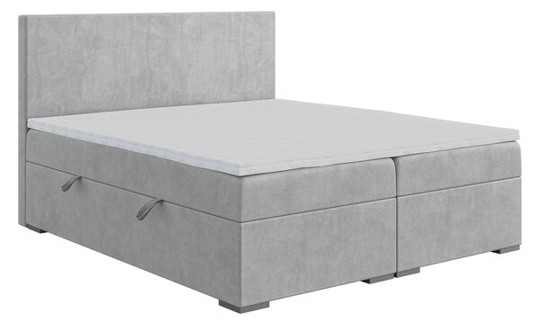 Zondo Bračni krevet Boxspring 160 cm Lemmy (siva) (s madracem i prostorom za odlaganje). 1043399